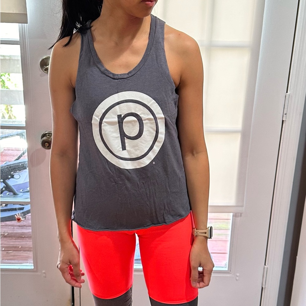 Pure barre tank gray ,XS, cropped in back